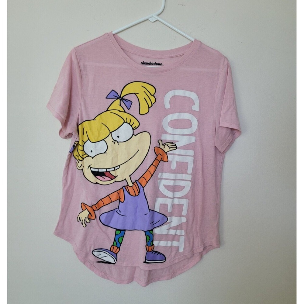 Nickelodeon Rugrats Pink Dolphin Hem Angelica Confident Graphic Tee Kids XL